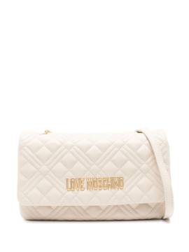 Love Moschino Handtasche mit Logo-Schriftzug - Nude von Love Moschino