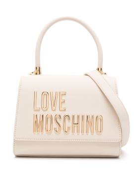 Love Moschino Handtasche mit Logo-Schriftzug - Nude von Love Moschino