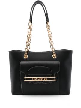 Love Moschino Handtasche mit Logo-Schriftzug - Schwarz von Love Moschino