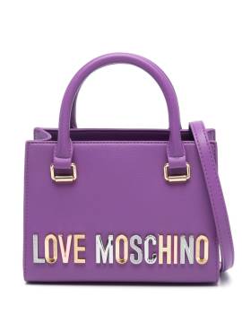 Love Moschino Handtasche mit Logo-Schriftzug - Violett von Love Moschino
