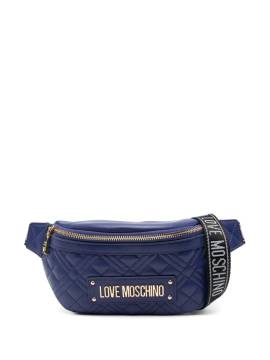 Love Moschino Matelassé-Gürteltasche - Blau von Love Moschino