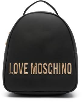 Love Moschino Rucksack aus Leder mit Logo - Schwarz von Love Moschino