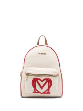 Love Moschino Rucksack mit Logo-Applikation - Nude von Love Moschino