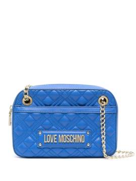 Love Moschino Schultertasche aus Matelassé-Leder - Blau von Love Moschino