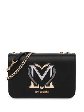 Love Moschino Schultertasche mit Logo-Applikation - Schwarz von Love Moschino