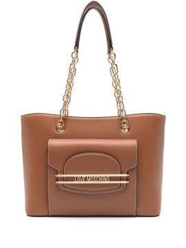 Love Moschino Schultertasche mit Logo - Braun von Love Moschino