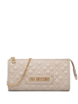 Love Moschino Schultertasche mit Logo - Nude von Love Moschino