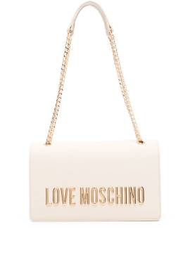 Love Moschino Schultertasche mit Logo - Nude von Love Moschino