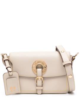 Love Moschino Schultertasche mit Logo-Ösen - Nude von Love Moschino