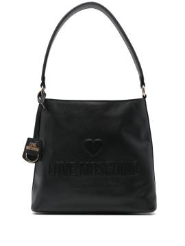 Love Moschino Schultertasche mit Logo-Prägung - Schwarz von Love Moschino