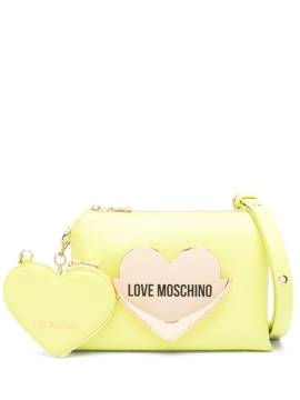 Love Moschino Schultertasche mit Logo-Schild - Gelb von Love Moschino