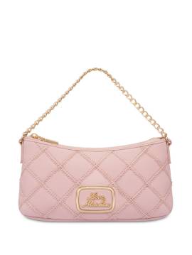 Love Moschino Schultertasche mit Logo-Schild - Rosa von Love Moschino