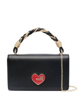 Love Moschino Schultertasche mit Logo-Schild - Schwarz von Love Moschino