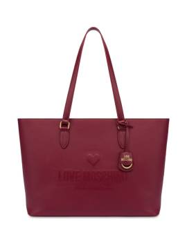 Love Moschino Shopper mit Logo-Prägung - Rot von Love Moschino