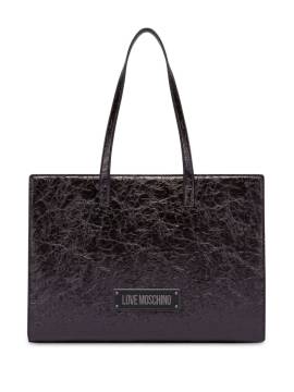 Love Moschino Shopper mit Logo-Schild - Schwarz von Love Moschino