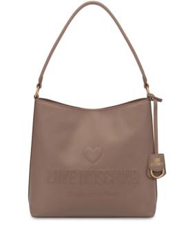 Love Moschino Shopper mit Logo-Stickerei - Braun von Love Moschino