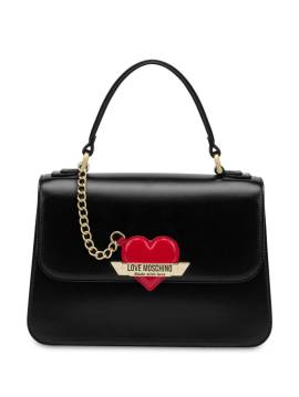 Love Moschino Shopper mit herzfömigem Anhänger - Schwarz von Love Moschino