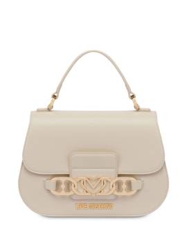 Love Moschino Umhängetasche mit Herzkette - Nude von Love Moschino