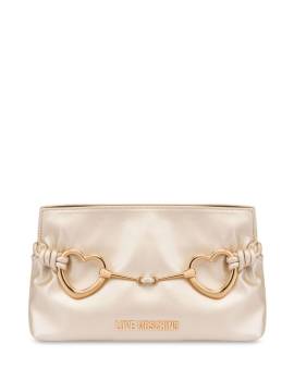 Love Moschino Umhängetasche mit Herzschild - Rosa von Love Moschino