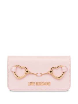 Love Moschino Umhängetasche mit Herzschild - Rosa von Love Moschino