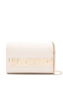 Love Moschino Umhängetasche mit Logo-Detail - Nude von Love Moschino