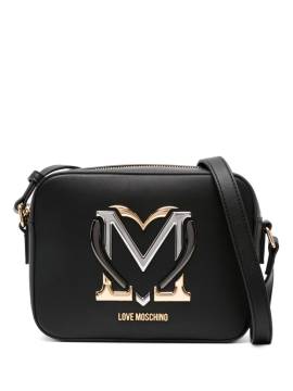 Love Moschino Umhängetasche mit Logo-Patch - Schwarz von Love Moschino