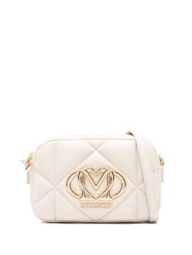 Love Moschino Umhängetasche mit Logo-Schild - Nude von Love Moschino