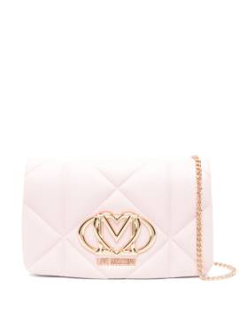 Love Moschino Umhängetasche mit Logo-Schild - Rosa von Love Moschino