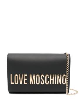 Love Moschino Umhängetasche mit Logo-Schild - Schwarz von Love Moschino