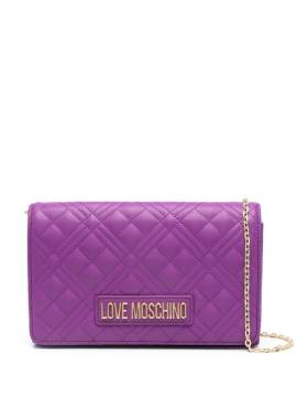 Love Moschino Umhängetasche mit Logo - Violett von Love Moschino
