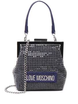 Love Moschino Clutch mit Logo - Metallic von Love Moschino