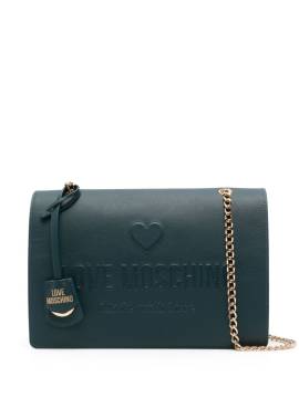 Love Moschino Schultertasche mit Logo-Prägung - Grün von Love Moschino