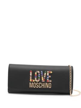 Love Moschino Clutch mit Logo - Schwarz von Love Moschino