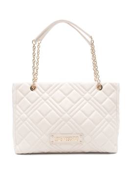 Love Moschino Schultertasche mit Logo - Nude von Love Moschino