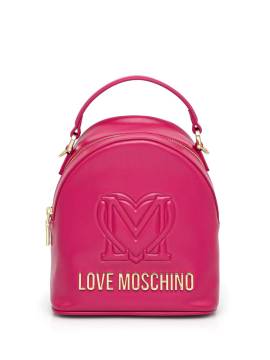 Love Moschino Rucksack mit Logo-Schild - Rosa von Love Moschino