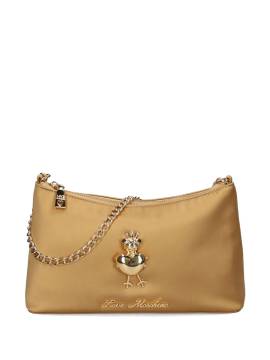 Love Moschino Schultertasche mit Logo-Schild - Nude von Love Moschino