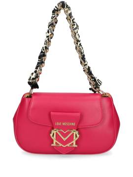 Love Moschino Schultertasche mit Logo-Schild - Rosa von Love Moschino