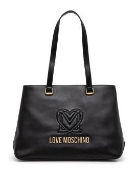 Love Moschino Handtasche mit Logo-Schild - Schwarz von Love Moschino