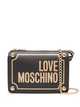 Love Moschino Schultertasche mit Logo-Print - Schwarz von Love Moschino