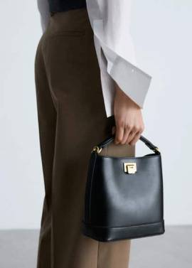 Mini-Shopper-Bag mit Metallic-Detail von MANGO