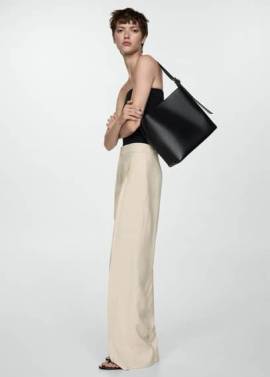 Shopper-Bag aus Leder von MANGO