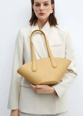 Shopper Bag mit Leder-Effekt von MANGO