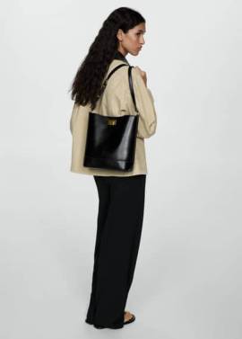 Shopper-Tasche mit Metalldetails von MANGO