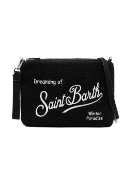 MC2 Saint Barth Kids Gebürstete Clutch mit Logo-Stickerei - Schwarz von MC2 Saint Barth Kids