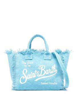 MC2 Saint Barth Colette Strandtasche mit Logo-Print - Blau von MC2 Saint Barth