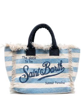MC2 Saint Barth Gestreifte Vanity Strandtasche - Blau von MC2 Saint Barth