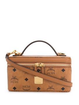 MCM Kastige Handtasche mit Logo-Print - Braun von MCM