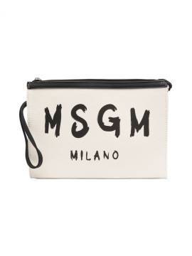 MSGM Kids Clutch aus Canvas - Nude von MSGM Kids