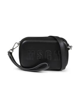 MSGM Kids Schultertasche mit Logo-Prägung - Schwarz von MSGM Kids