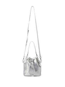 MSGM Beuteltasche aus Leder - Silber von MSGM